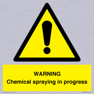 WARNING Chemical spraying in progress